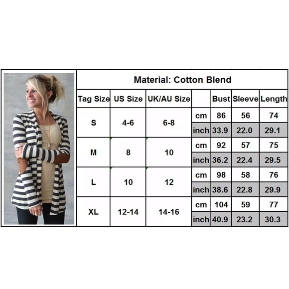 Striped Open-Style Cardigan - Picture 3 of 4